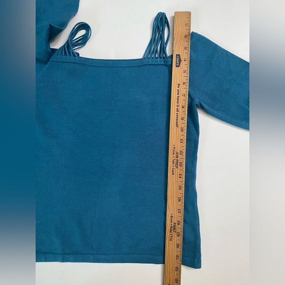 My Favorite Things Colleen Lopez cold shoulder Long Sleeves Stretch Top Small - Picture 6 of 11